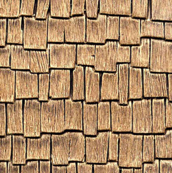 MODEL BUILDERS SUPPLY - 1" Scale Pattern Sheet 14X24 Inch Mf Cedar Roof 1:12 Dollhouse Miniature (MF135)